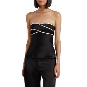 Bec & Bridge Black Ivory Angelica Strapless Top Size 10